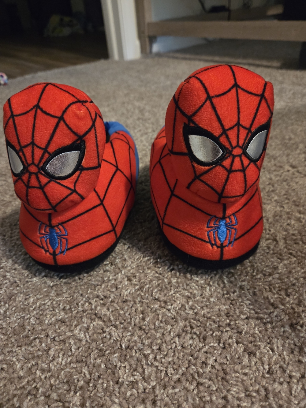 Marvel Red Spider-Man Plush Kids Slippers
